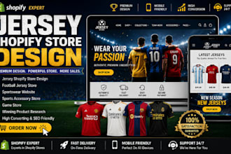 design print on demand  jersey shopify store, custom shopify jersey store
