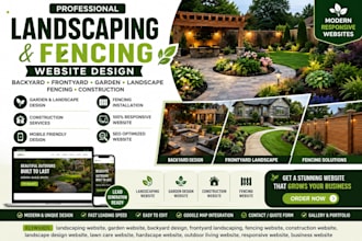 design backyard frontyard garden landscape build  fencing website construction