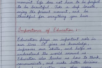 do anything with my beautiful and neat handwriting