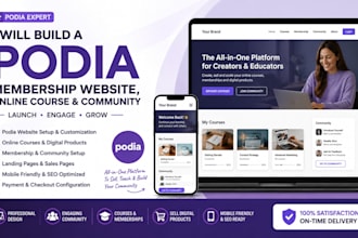 build a podia membership website, online course and community