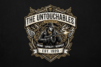 design a bold gangster inspired logo for your brand