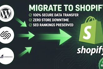 migrate bigcommerce, wordpress, or squarespace to shopify