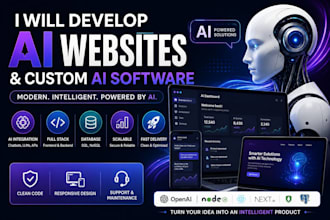 develop an ai website and custom ai software as your ai engineer