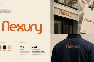 design a modern luxury logo and complete brand identity