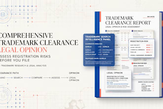 provide a comprehensive trademark clearance and legal opinion report