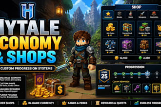 create custom hytale economy, shops, and player progression systems