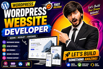 design a professional word press website with elementor