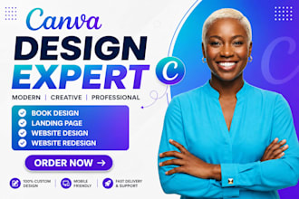 make responsive canva website design and canva landing page