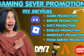 promote your discord server, fivem server promotion, minecraft, rust, discord