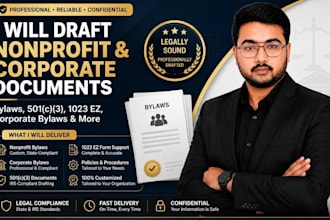 draft nonprofit bylaws, corporate bylaws, 501c3 forms, 1023ez