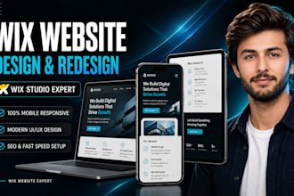 design responsive wix website or redesign wix website
