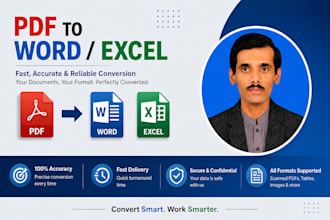 convert your PDF into an editable word or excel file