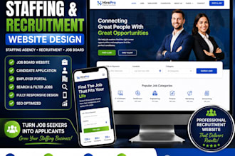 design staffing website, staffing agency website and recruitment job board