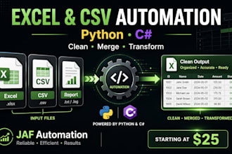 automate excel and csv tasks with python or c sharp