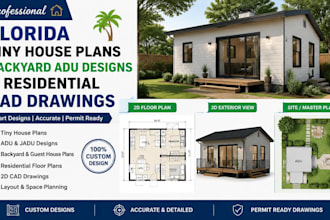 create florida tiny house plans backyard adu designs and residential cad drawing