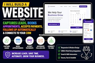 build a website that capture leads books appointments and connect to CRM