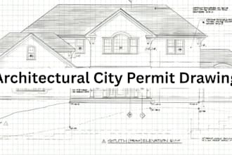do autocad 2d floor plan, 3d rendering architecture and city permit drawing
