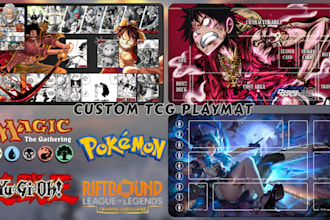 design custom tcg playmat with or without zones for mtg pokemon yugioh