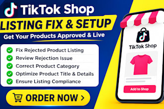 setup tiktok shop, fix tiktokshop rejected product listing, category approval