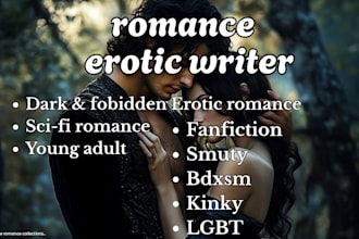 write custom nsfw erotica fanfiction dark romance story kinky fantasy smut story