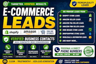 provide amazon sellers leads and shopify ecommerce lead list
