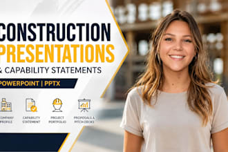 create construction company presentation,capability statement,powerpoint,pptx