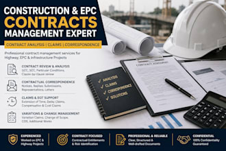provide epc construction contract management, claims and eot support