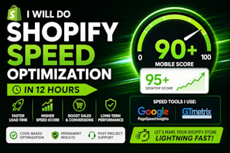 do shopify speed optimization and increase shopify speed