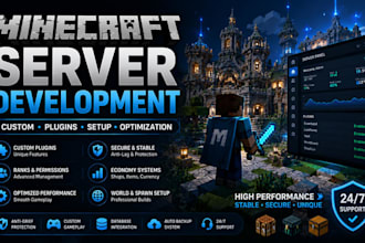 develop a minecraft server for you