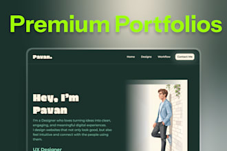 create a premium personal portfolio for artists and creators