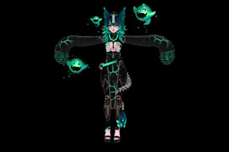 create vrchat avatar, furry avatar, anime vrchat model, vrc avatar, vr character