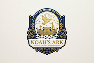 design a meaningful noahs ark logo for your brand