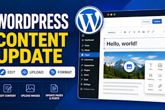update, edit, and format content on your wordpress website