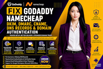 fix godaddy namecheap dkim, dmarc, c