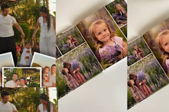 design, photobook layout, photo collage, wedding album, coffee table book
