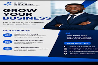 design a professional flyer or poster in canva