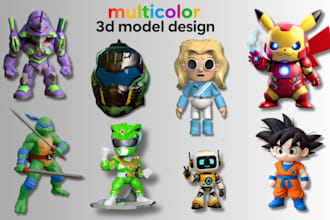 design multicolor 3mf 3d printable model or bambu prusa stl file 3d print in 24h