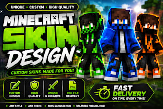design an elite, custom shaded minecraft skin