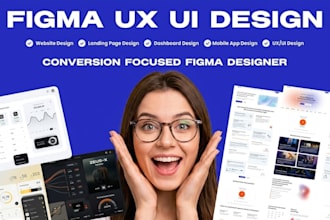 design modern dashboard UI UX and app mockups in figma