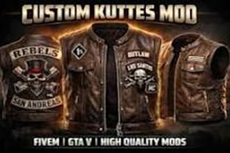 create mc kuttes fivem vest flag mc bike patch kuttes