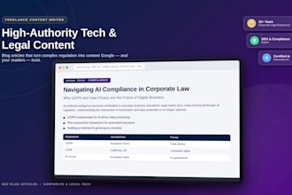 professional tech legal blog writer cybersecurity, ai law