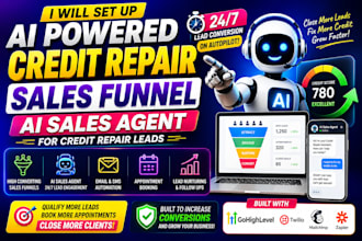 set ai powered credit repair sales funnel ai sales agent for credit repair leads