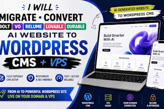 migrate convert bolt v0 relume lovable durable ai website to wordpress cms vps