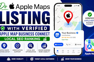 do apple maps listing with verified apple map business connect local seo ranking