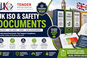 provide UK iso 9001, iso 14001, rams and risk assessment documents