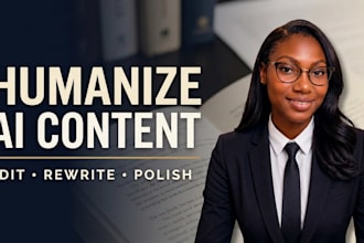 humanize ai content, ai book editing, rewrite ai content