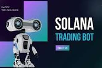 build solana trading bot, arbitrage bot, market maker bot, and volume bot