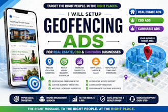 setup geofencing ads for real estate, cbd and cannabis businesses
