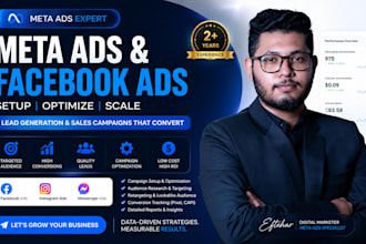 setup and optimize meta ads and facebook ads