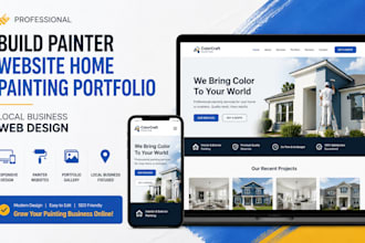 build painter website home painting portfolio website local business web designe